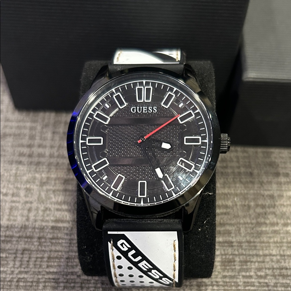 Guess Black and White Timepiece